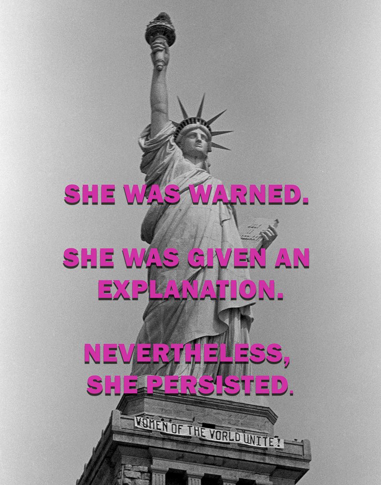 The Personal is Political — 10 she persisted women s right poster 2017